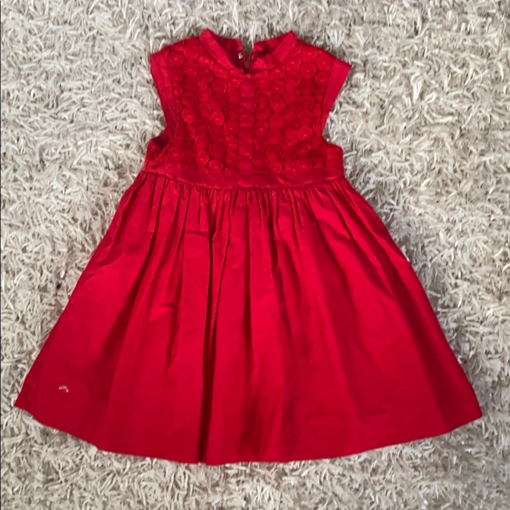 Girls red party dress From France. Great condition